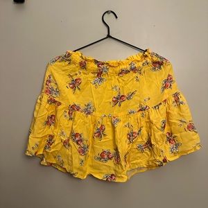 Copper Key Floral Skirt With Tie